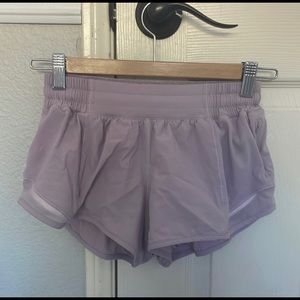 Lululemon light purple shorts